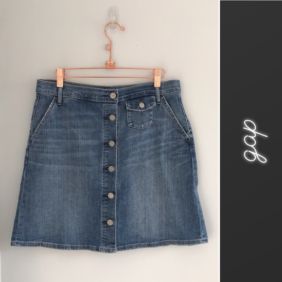 gap denim mini skirt